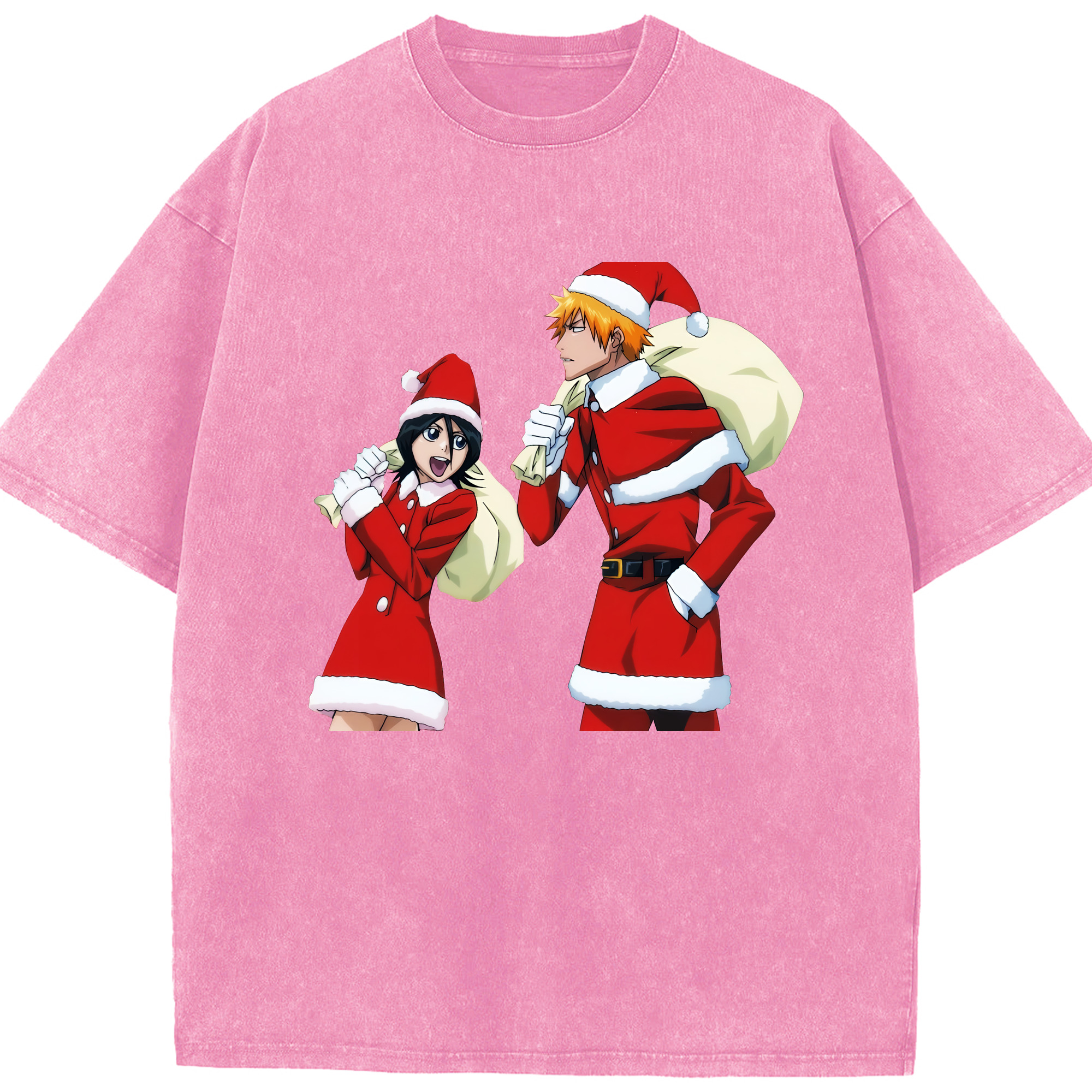 （画像用） ブリーチ 朽木ルキア BLEACH Kuchiki Rukia 綿100% ヴィンテージ風 半袖Tシャツ（フロントプリント）